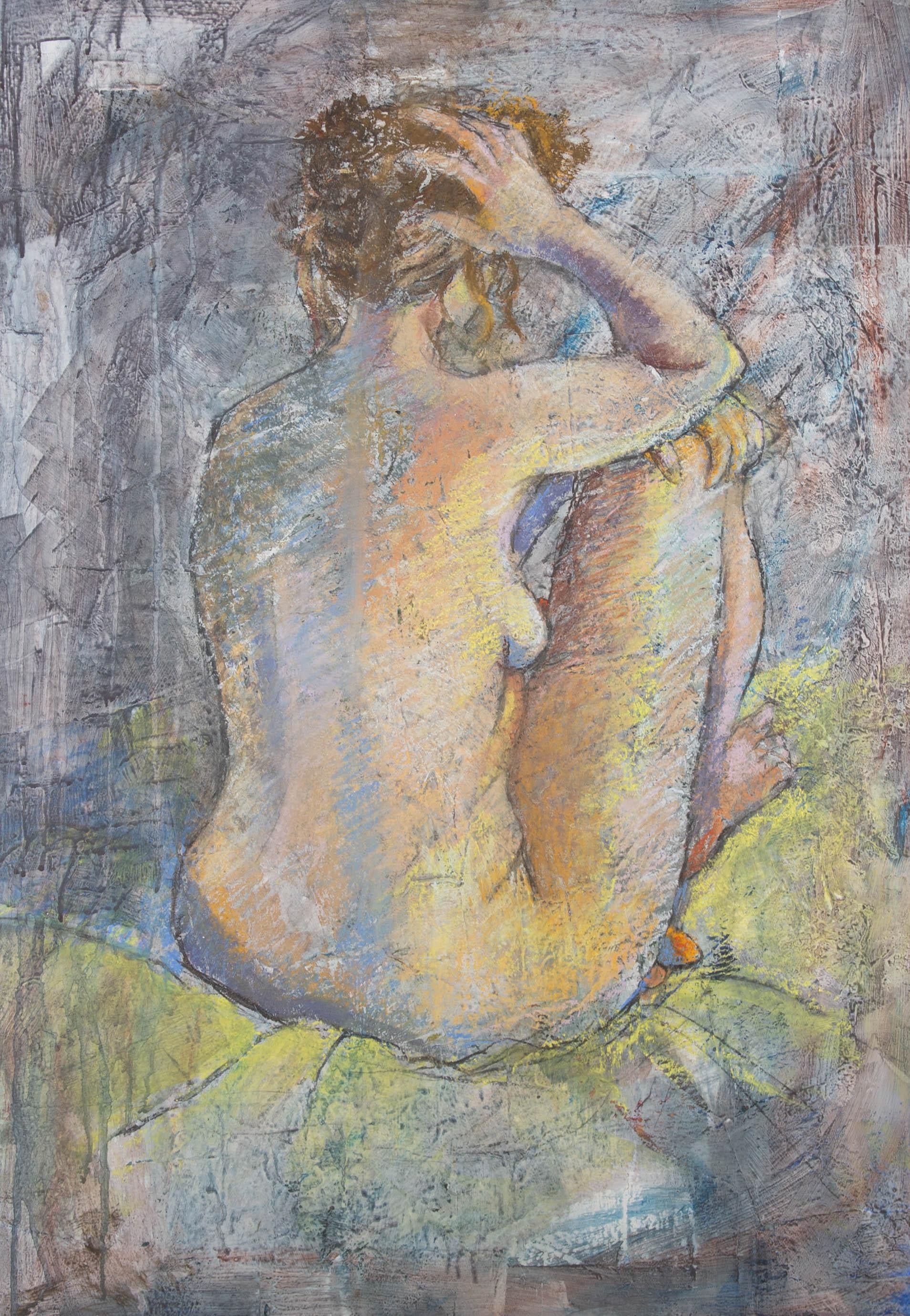 20th Century Pastel - Seated Nude - Art by Unknown