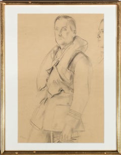 Alfred Kingsley Lawrence RA (1893-1975) - 1941 Graphite Study, The Pilot