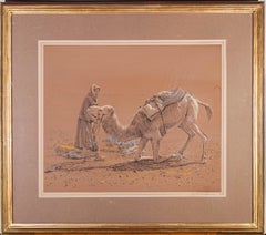 Nicholas Egon (1921-2017) - 20th Century Pastel, Man with Camel