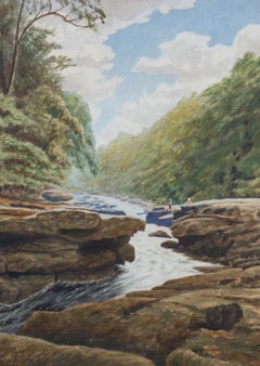 J. S. Walker - Signed and Dated 1921 Watercolour, River Landscape