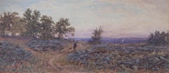 John Carlisle (act.1866-1916) - 1885 Watercolour, Walking Home At Dusk