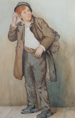 Early 20th Century Watercolour - Scruffy Young Lad