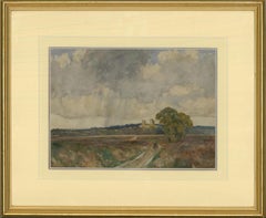 Stephen Reid (1873–1948) - 1903 Watercolour, Harleigh Castle, Essex Marshes