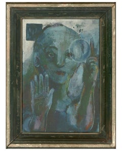 Elizabeth Heia-Stocke (1904-1956) - Mid 20th Century Gouache, Figure in Blue