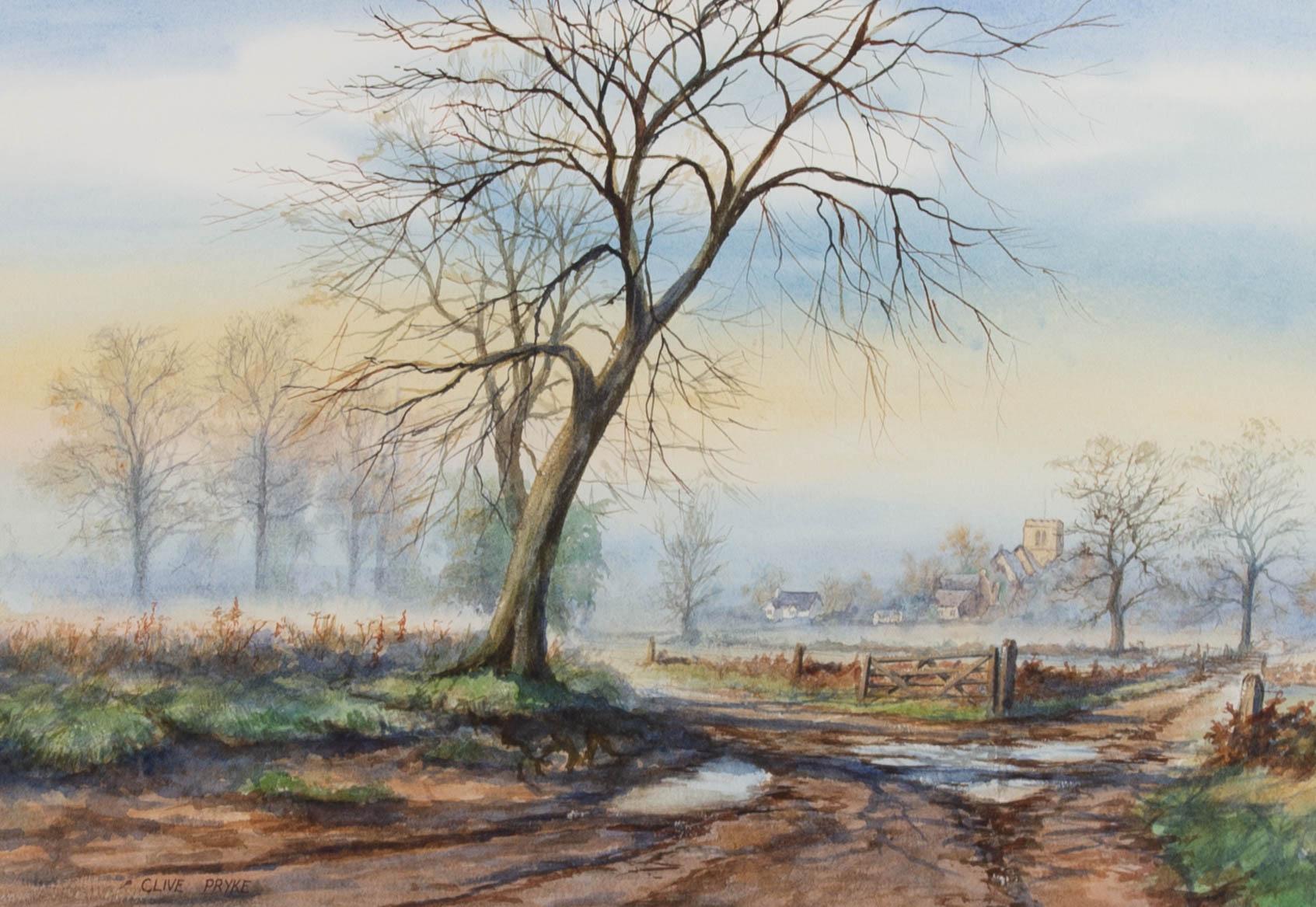 Clive Pryke (1948-2017) - Acquerello del XX secolo, A. Winter Break in vendita 1