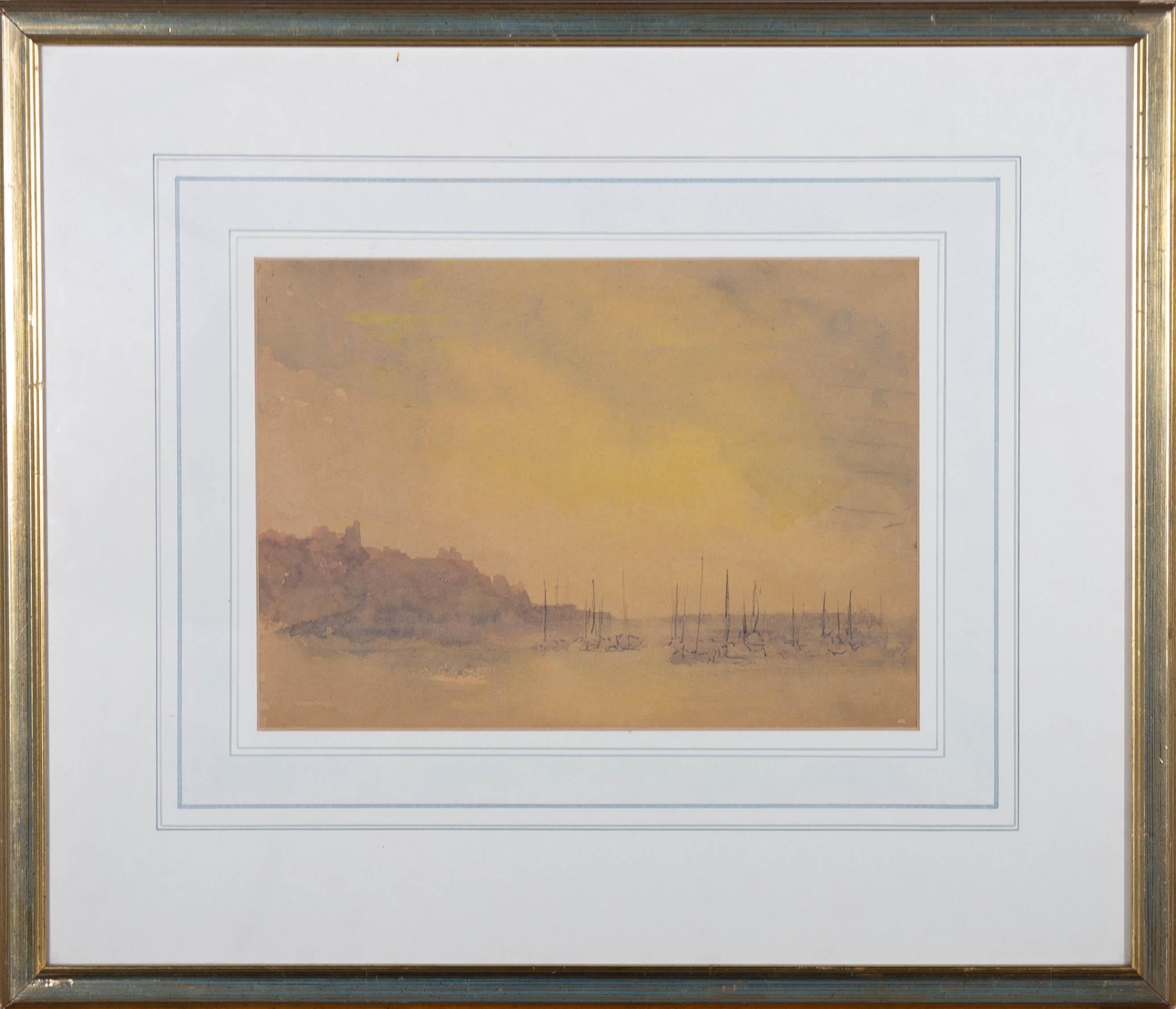 William George Tuck (1900-1999) - Aquarelle, Boats on the Shore
