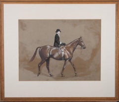 Ayerst Young - 1932 Watercolour, Horse Rider in Side-Saddle