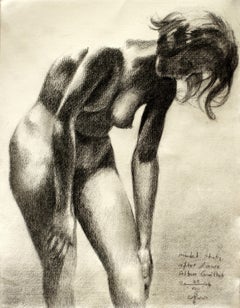 Model Study, after Laure Albin Guillot - 25-08-22, Drawing, Pencil/Colored