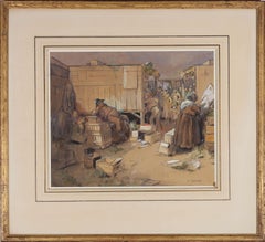 Antique Frederick Charles Winby (1875-1959) - Watercolour, Back of The Stalls