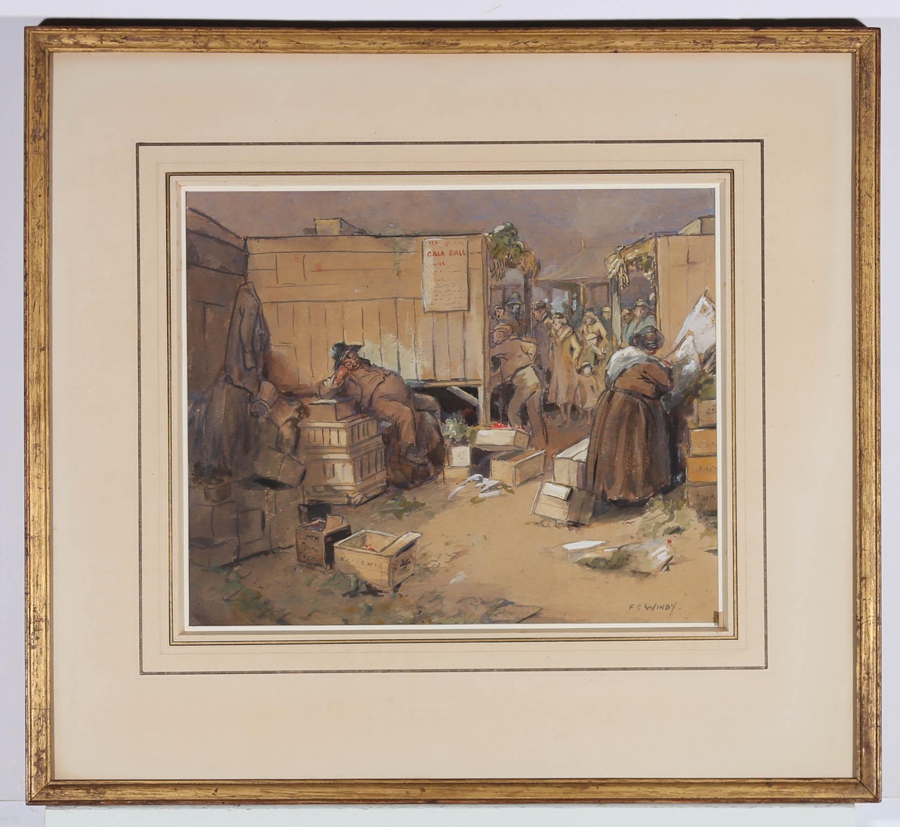 Frederick Charles Winby (1875-1959) - Watercolour, Back of The Stalls For Sale 2