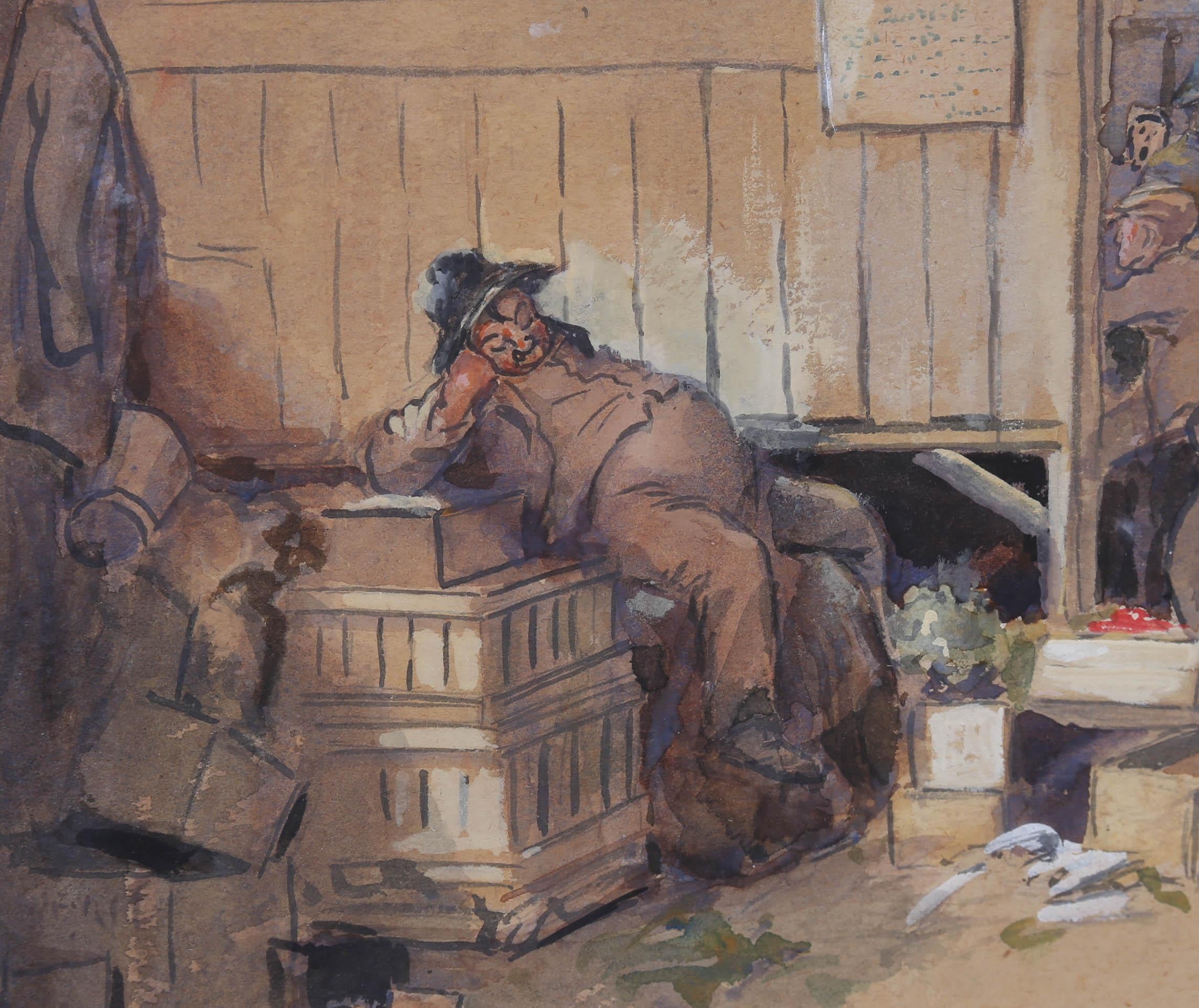 Frederick Charles Winby (1875-1959) - Watercolour, Back of The Stalls For Sale 4