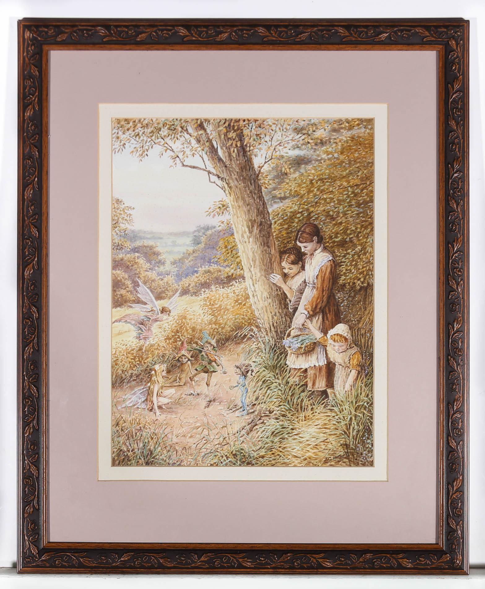 John Cecil Lund (geb. 1932) - Aquarell, Musik Pixies und Holz fairies 2
