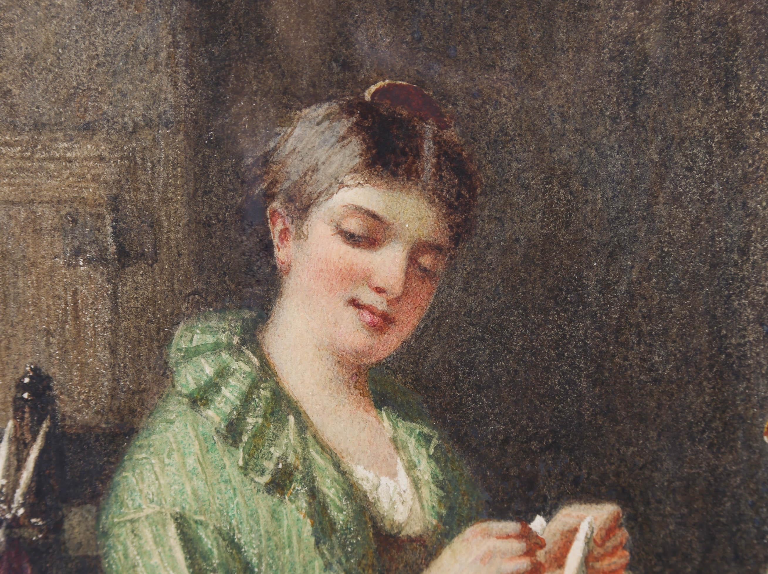 Joseph Mosley Barber (fl.1858-1889) - 1872 Watercolour, A Mother's Love For Sale 3