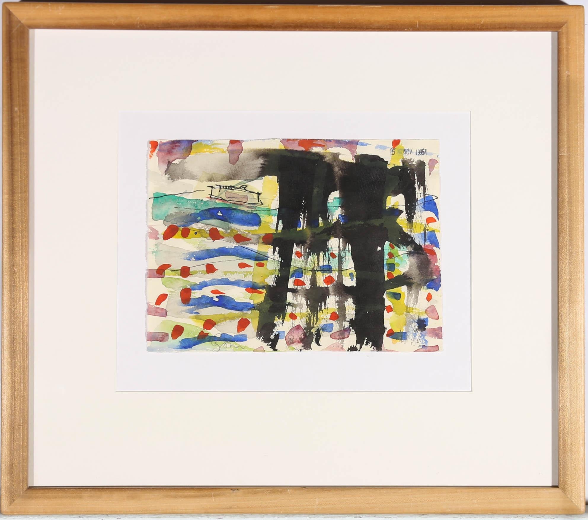An original ink and watercolour composition by Canadian born artist, William McClure Brown. Titled The Irish Ferry. Signed in graphite to the lower left. Stamped with the date. Smartly presented in a new card mount and contemporary box frame.