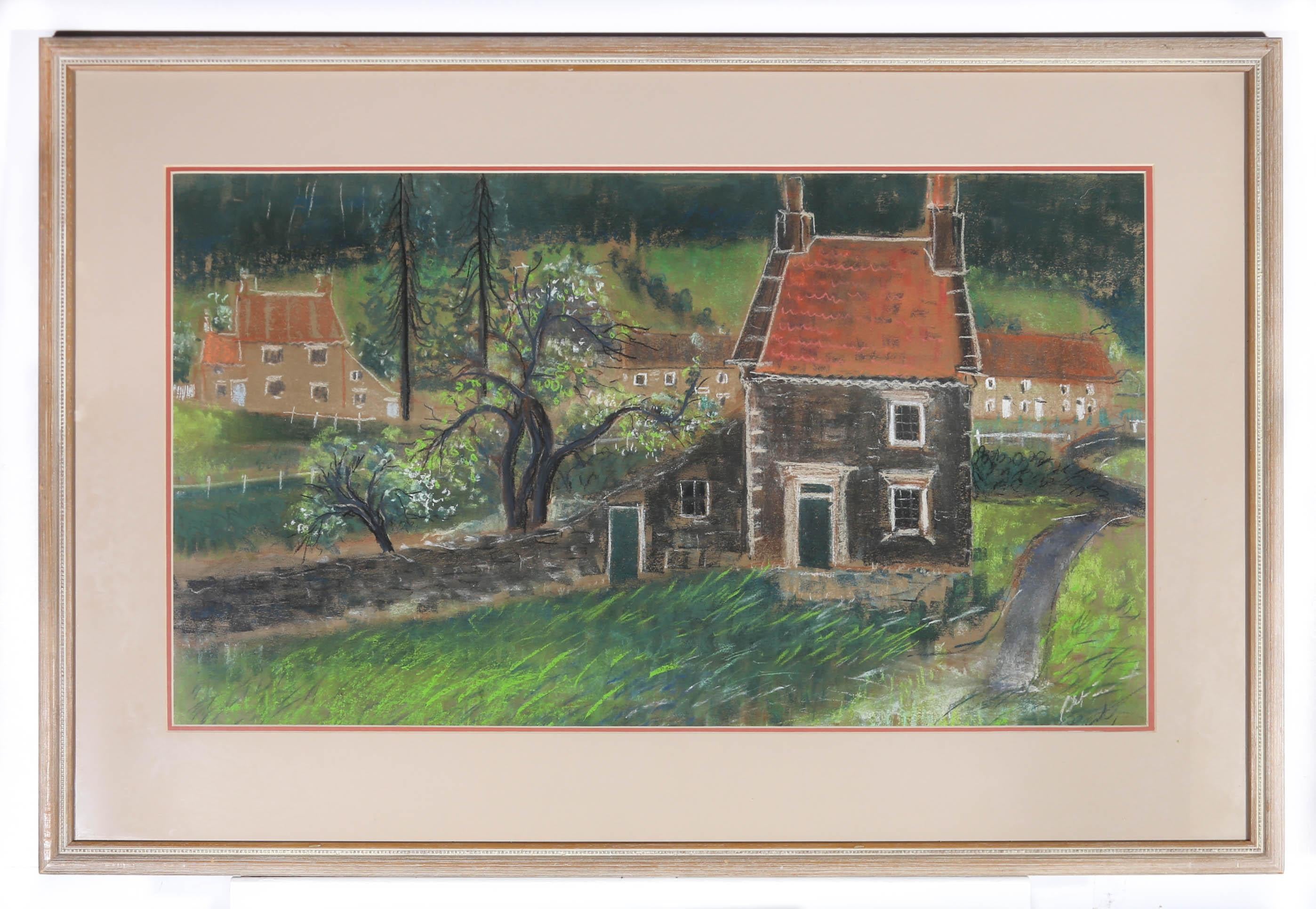 Pat Faust (nato nel 1924) - Pastello del XX secolo, Hutton-le-Hole in vendita 2