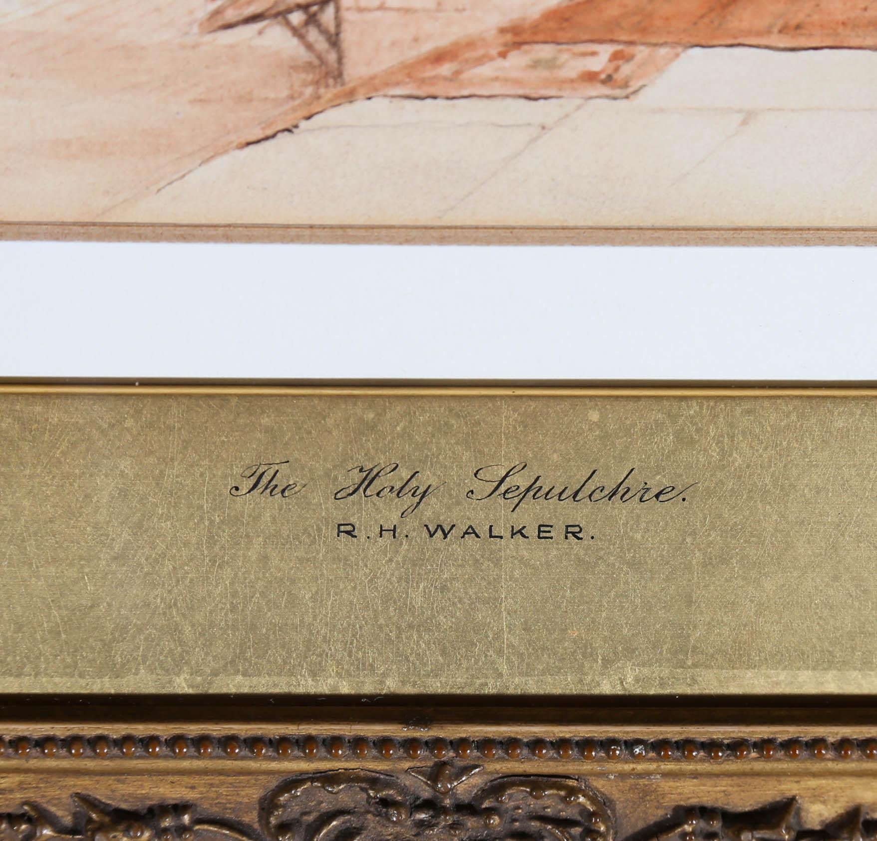 Robert Hollands Walker (fl.1882-1920) - Aquarelle encadrée, Le Saint Sépulchre en vente 4