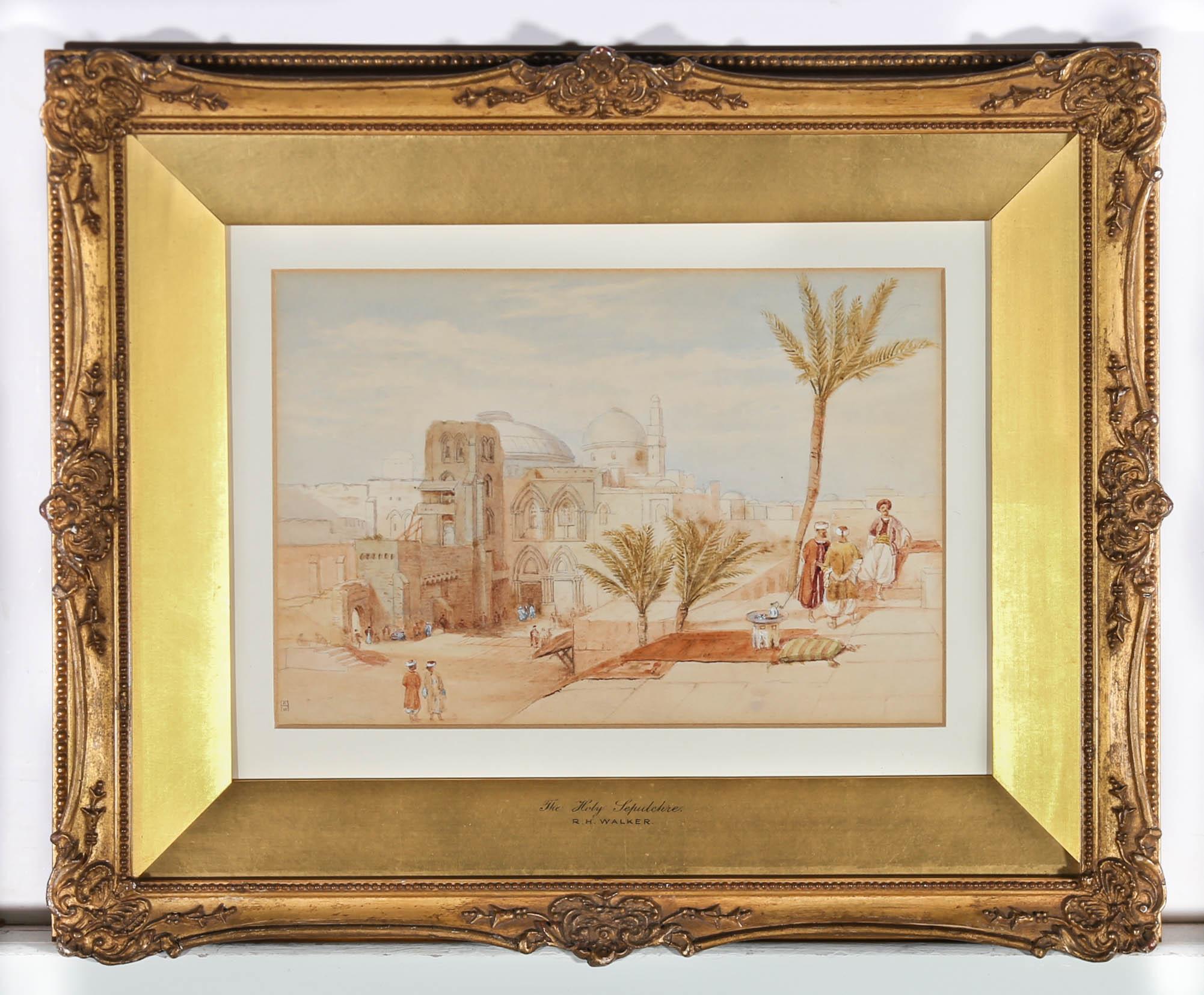Robert Hollands Walker (fl.1882-1920) - Framed Watercolour, The Holy Sepulchre For Sale 2