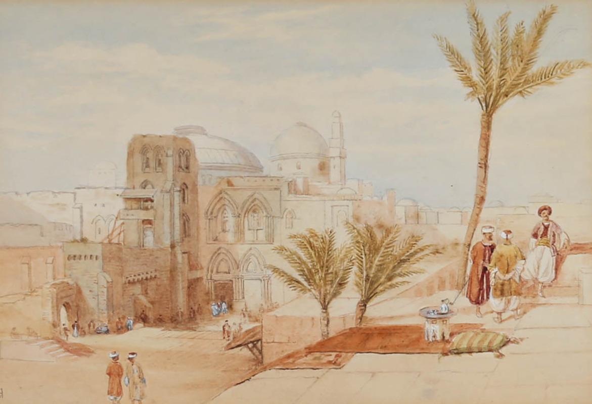 Robert Hollands Walker (fl.1882-1920) - Framed Watercolour, The Holy Sepulchre For Sale 1