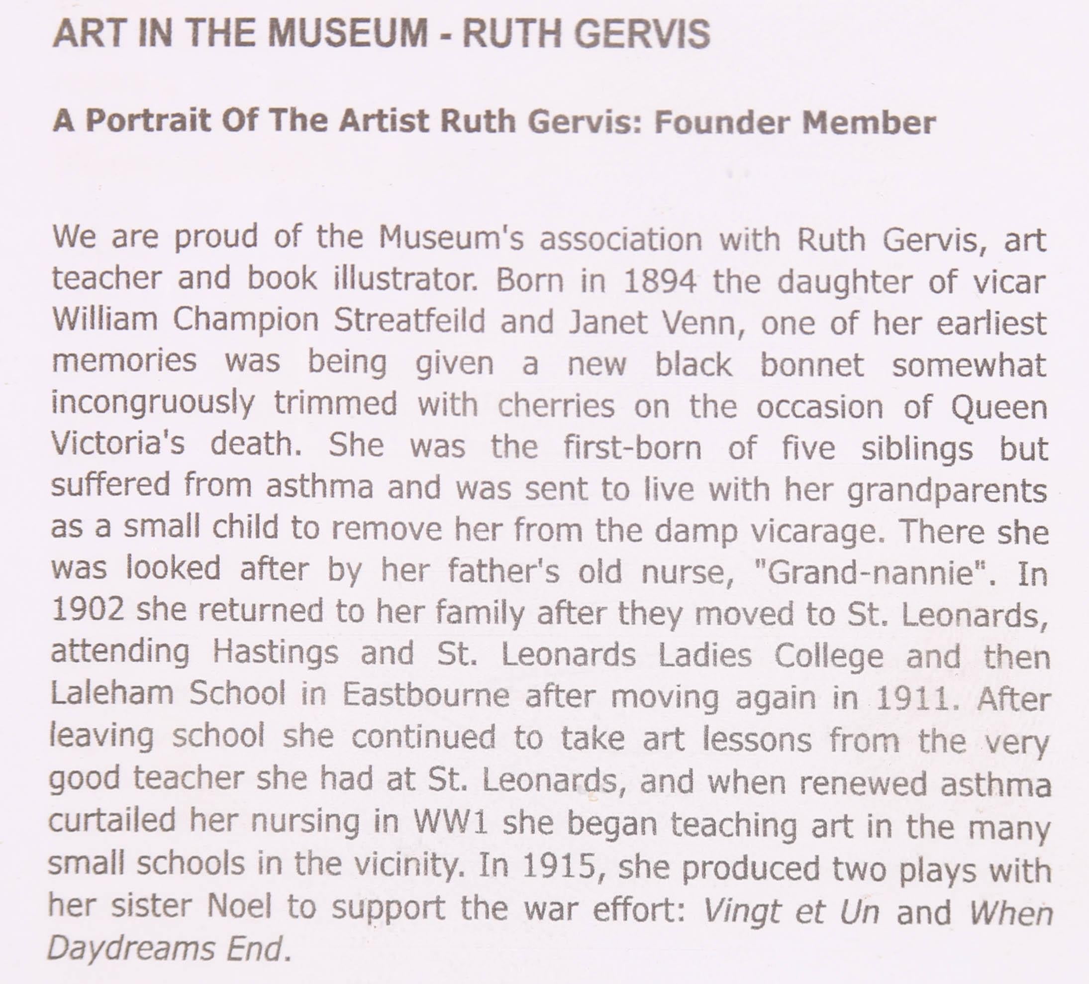 Ruth Gervis (1894-1988) - Aquarell aus der Mitte des 20. Jahrhunderts, Garten von La Lorna 4