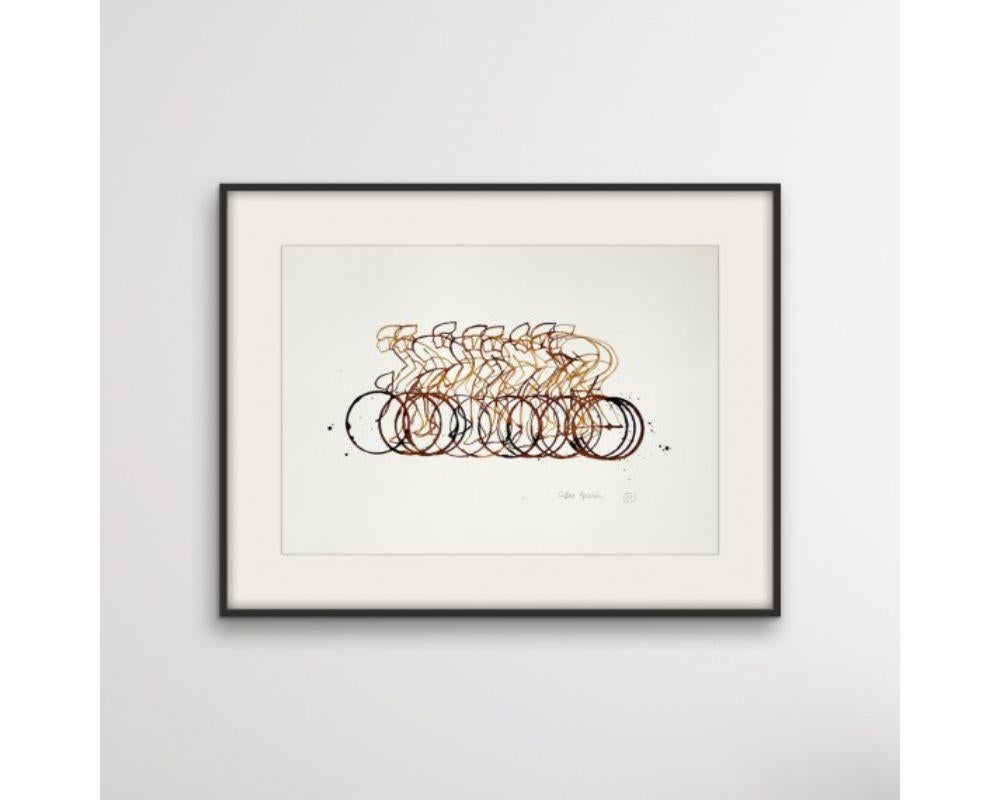 Coffee Peloton XXX, Eliza Southwood, coffee art, cycling art, sports art 2