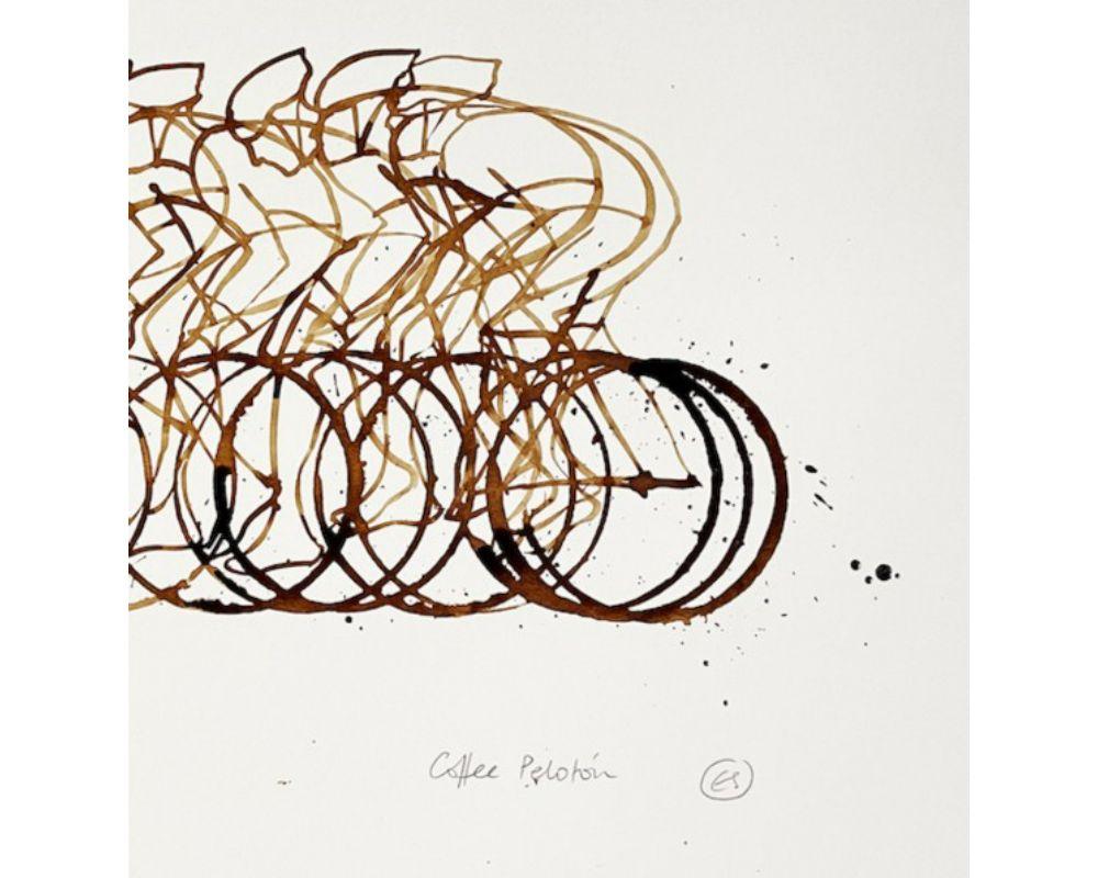 Coffee Peloton XXX, Eliza Southwood, coffee art, cycling art, sports art 4