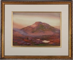 Antique John Baragwanath King (1864-1939). - Framed Watercolour, Sundown at Roughton