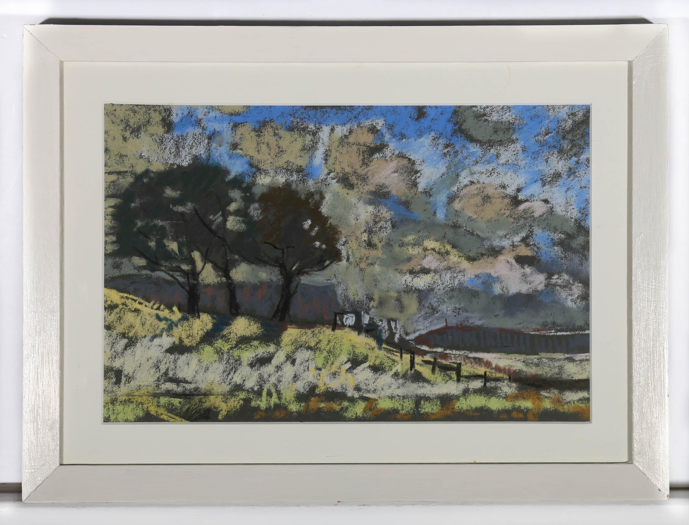 Attribué. Roy Hewish - Encadré 1961 Pastel, Aust Cliff 2