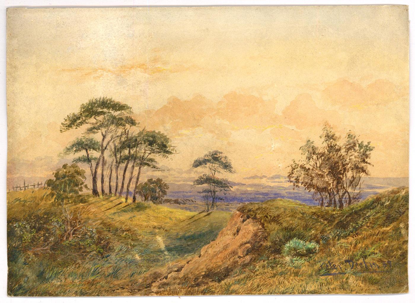 Peter Deakin (1830-1899) - 1887 Watercolour, Beautiful England For Sale 1