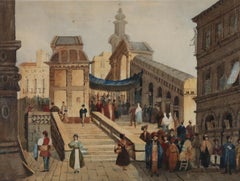 W.H. Turner - Framed Mid 19th Century Watercolour, Rialto Bridge, Venice