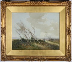 William Tatton Winter (1855-1928) - Framed Watercolour, Caught in a Gale