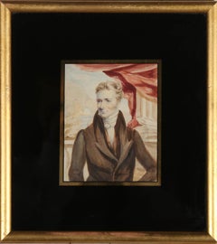 Early 19th Century Watercolour - Regency Gentleman