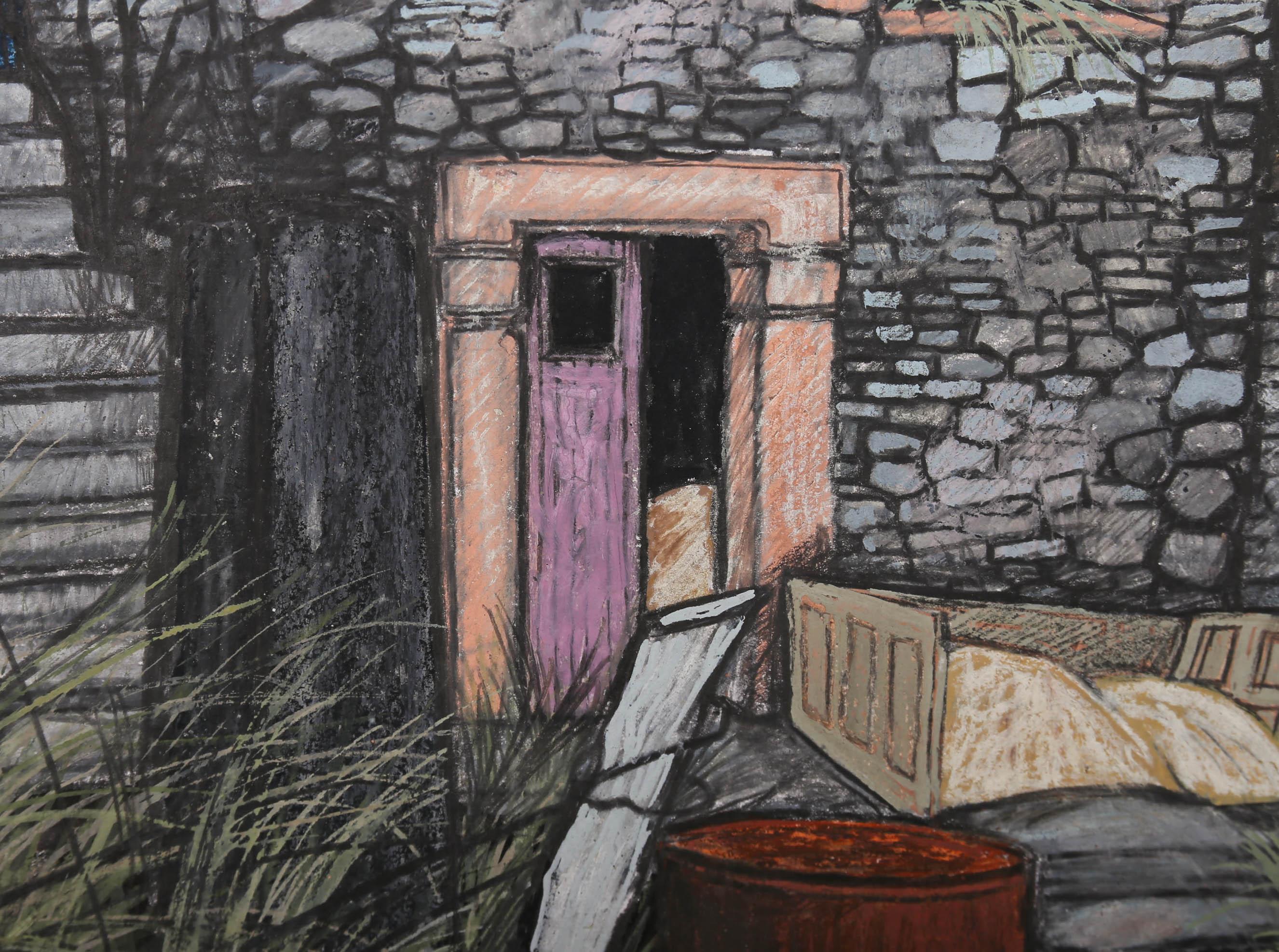 Dione Page (1936-2021) - 1981 Pastel, Viejo molino de Derbyshire en venta 2