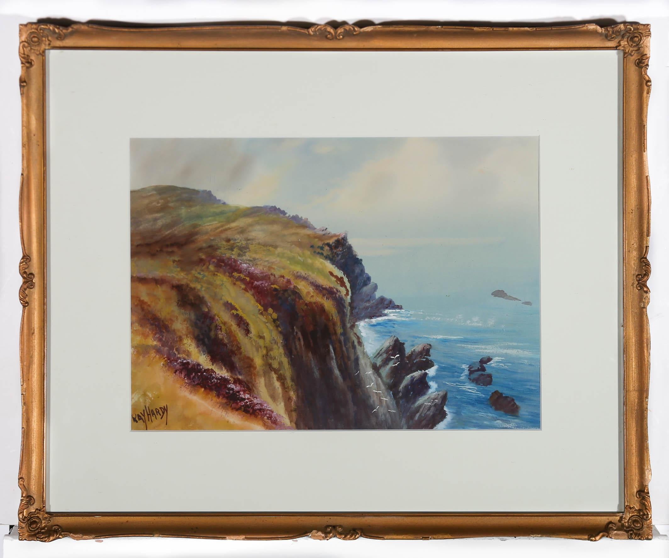 Ray Hardy - Framed Mid 20th Century Watercolour, Caerthillian Cove For Sale 2