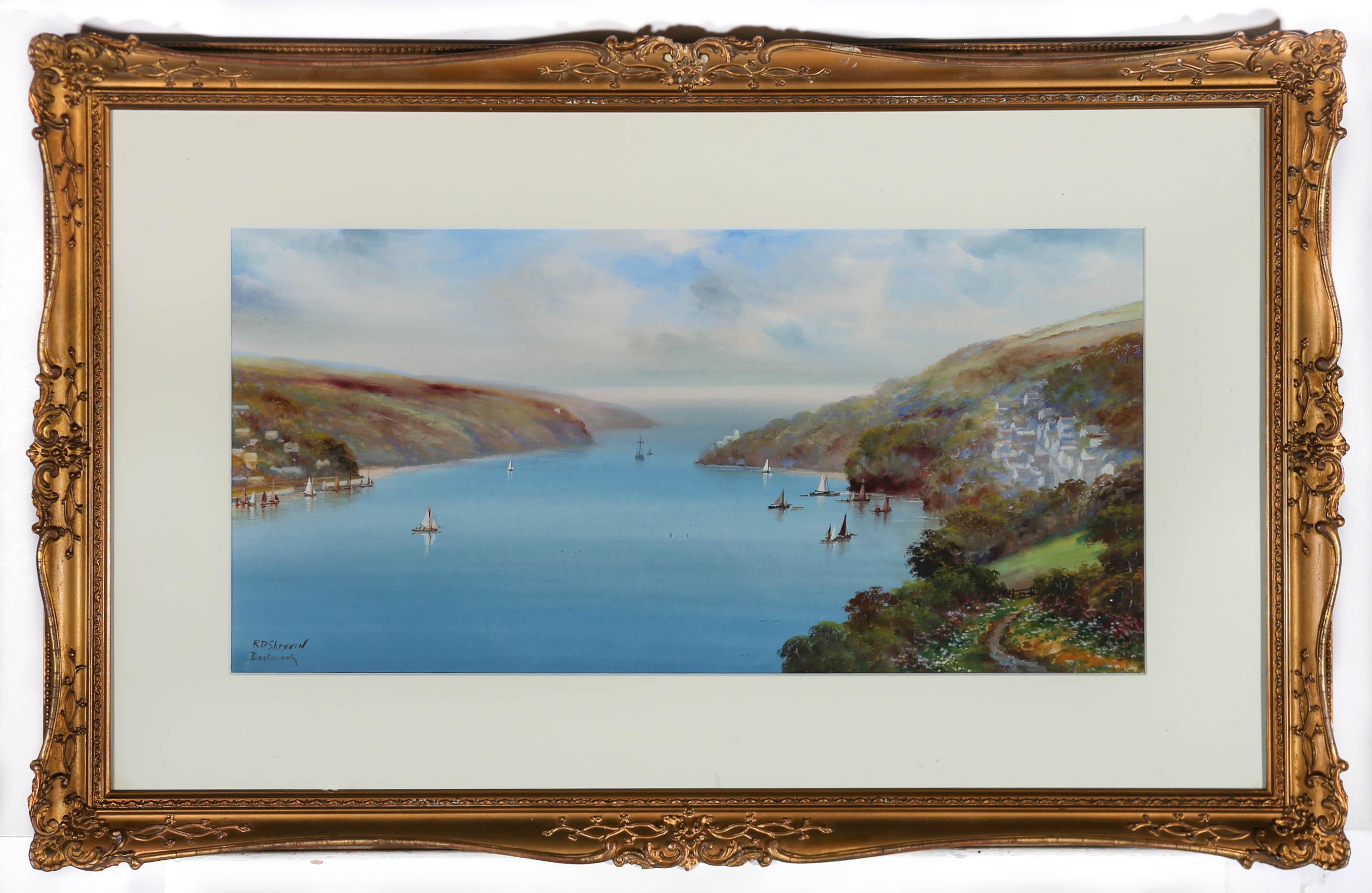 Reginald Daniel Sherrin (1891-1971) - Framed Gouache, Views of Dartmouth For Sale 1