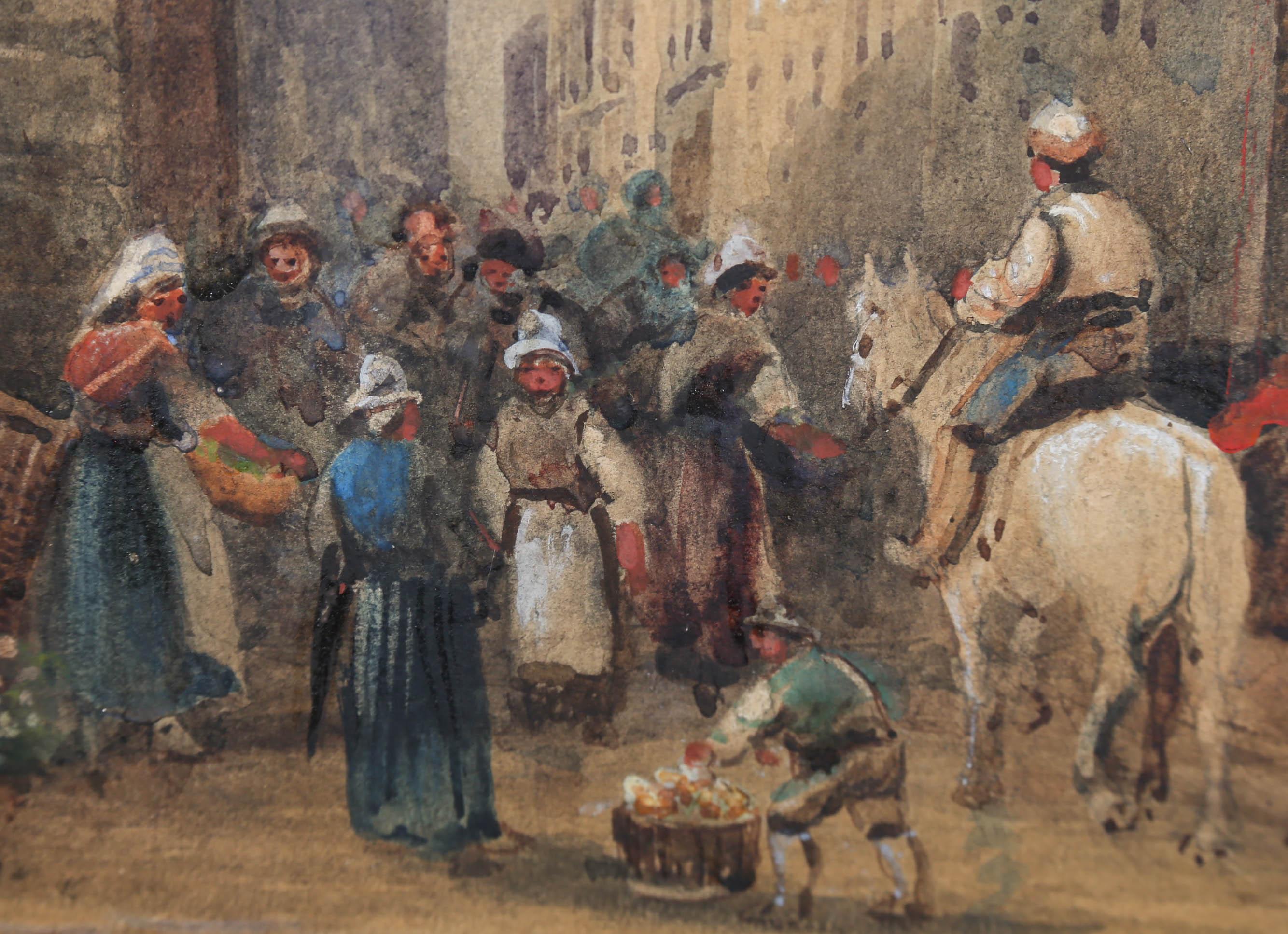 Frederick William Booty (1840-1924) - Aquarelle encadrée, marché aux puces de Gros-Horloge en vente 4
