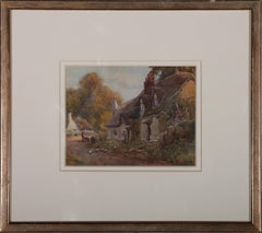Joseph William Milleken (1865-1945) - Framed Watercolour, A Gloucestershire Lane