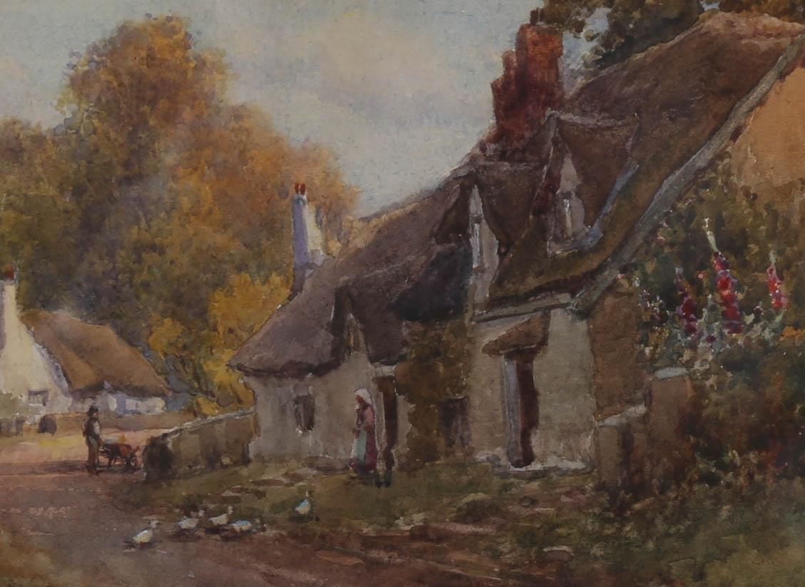 Joseph William Milleken (1865-1945) - Framed Watercolour, A Gloucestershire Lane 1