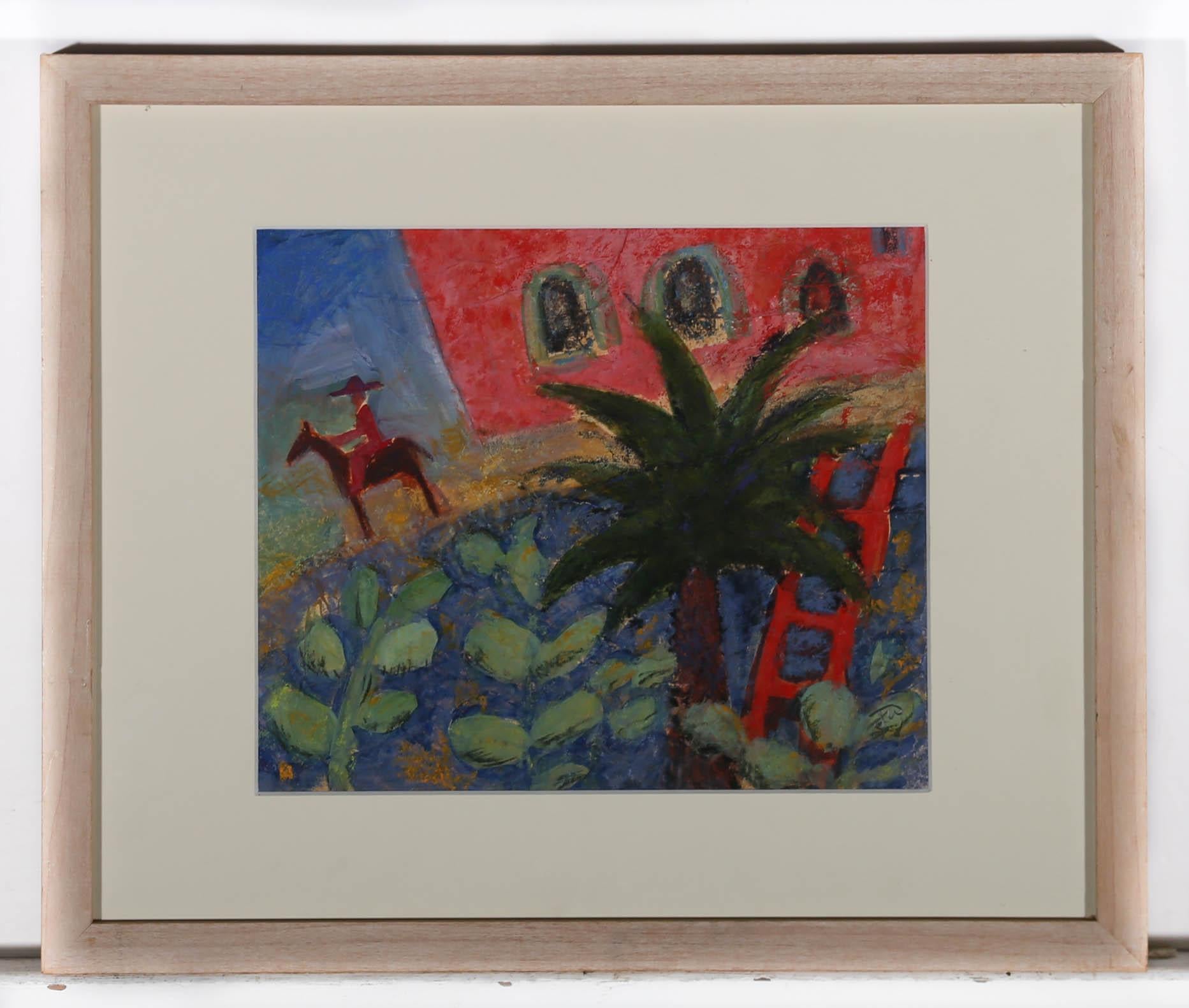 Judy Willoughby - Framed 20th Century Gouache, Mexican Charro 2