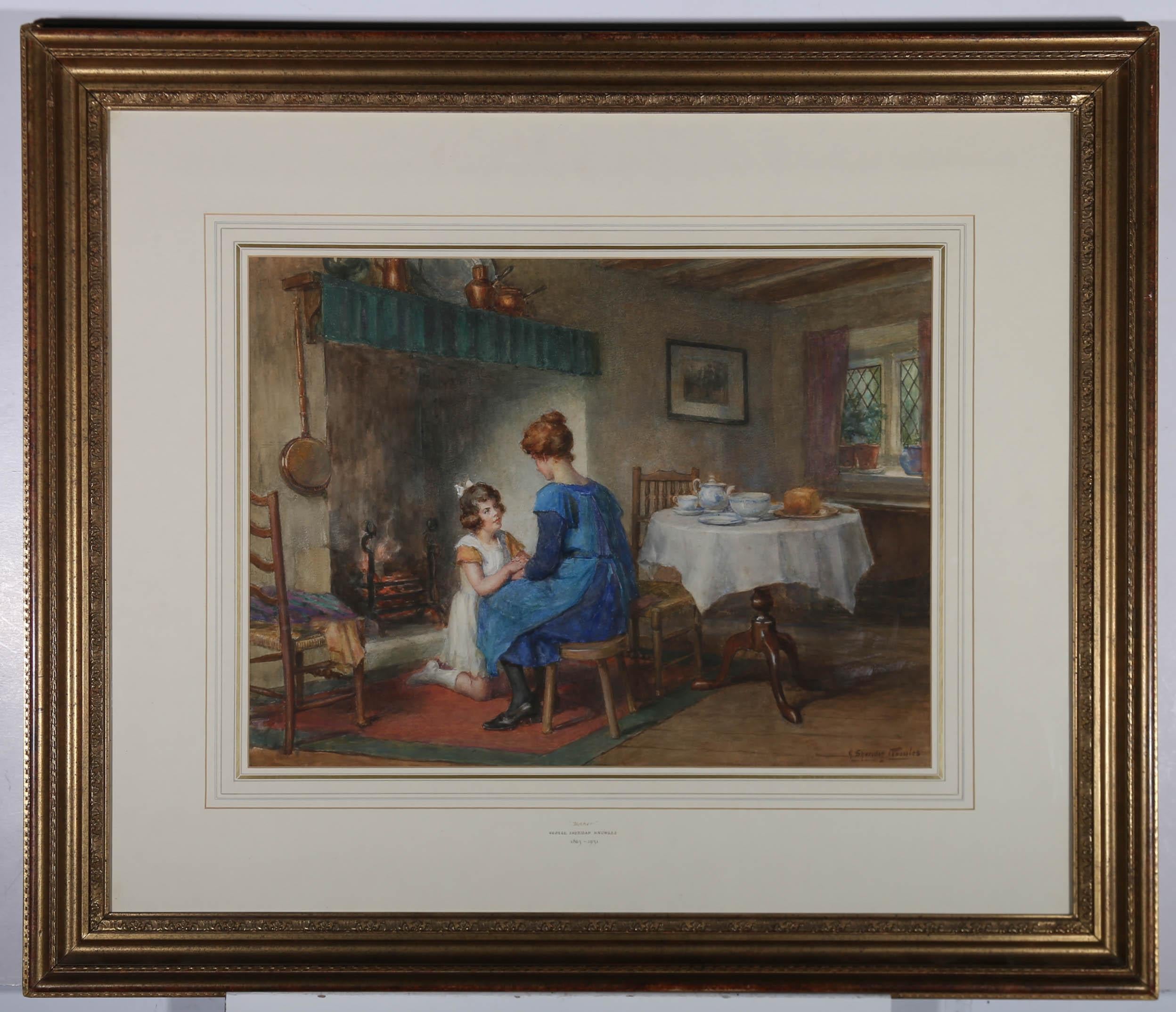 George Sheridan Knowles (1863-1931) - Framed Watercolour, Mother For Sale 2