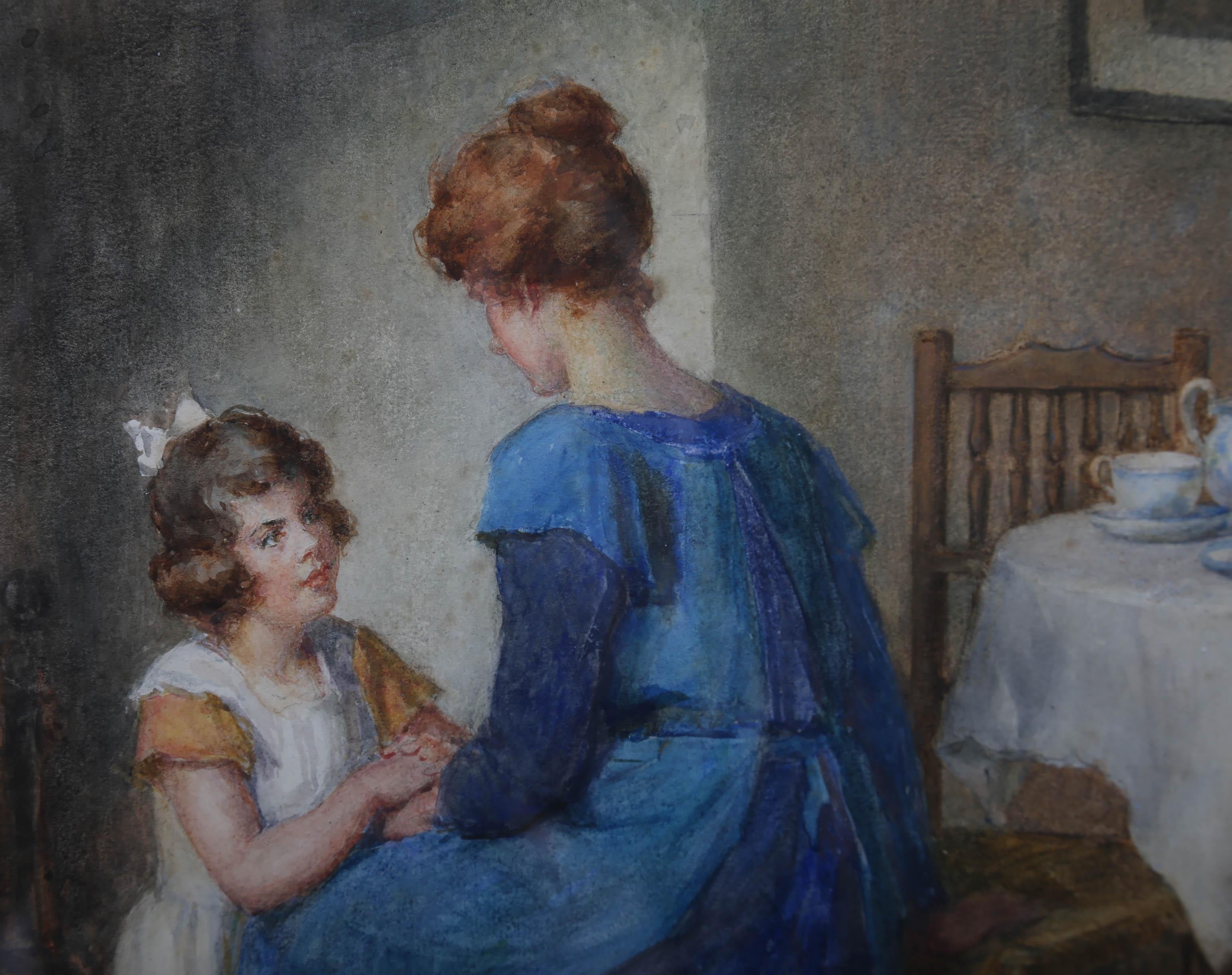 George Sheridan Knowles (1863-1931) - Framed Watercolour, Mother For Sale 4