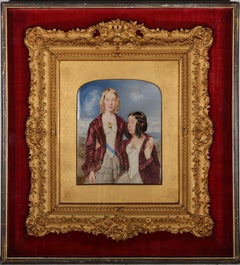 Early 19th Century Watercolour - Sisters