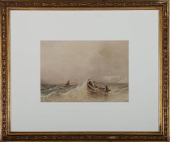 William Clarkson Stanfield (1793-1867)- Framed Watercolour, Rowing to the Rescue
