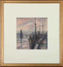 Gordon Crosby - Early 20th Century Watercolour, Moored on the Quay