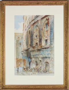 Benjamin J. M. Donne (1831-1928) – Gerahmtes Aquarell, Das Theater von Marcellus