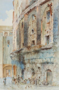 Benjamin J. M. Donne (1831-1928) - Framed Watercolour, The Theatre of Marcellus