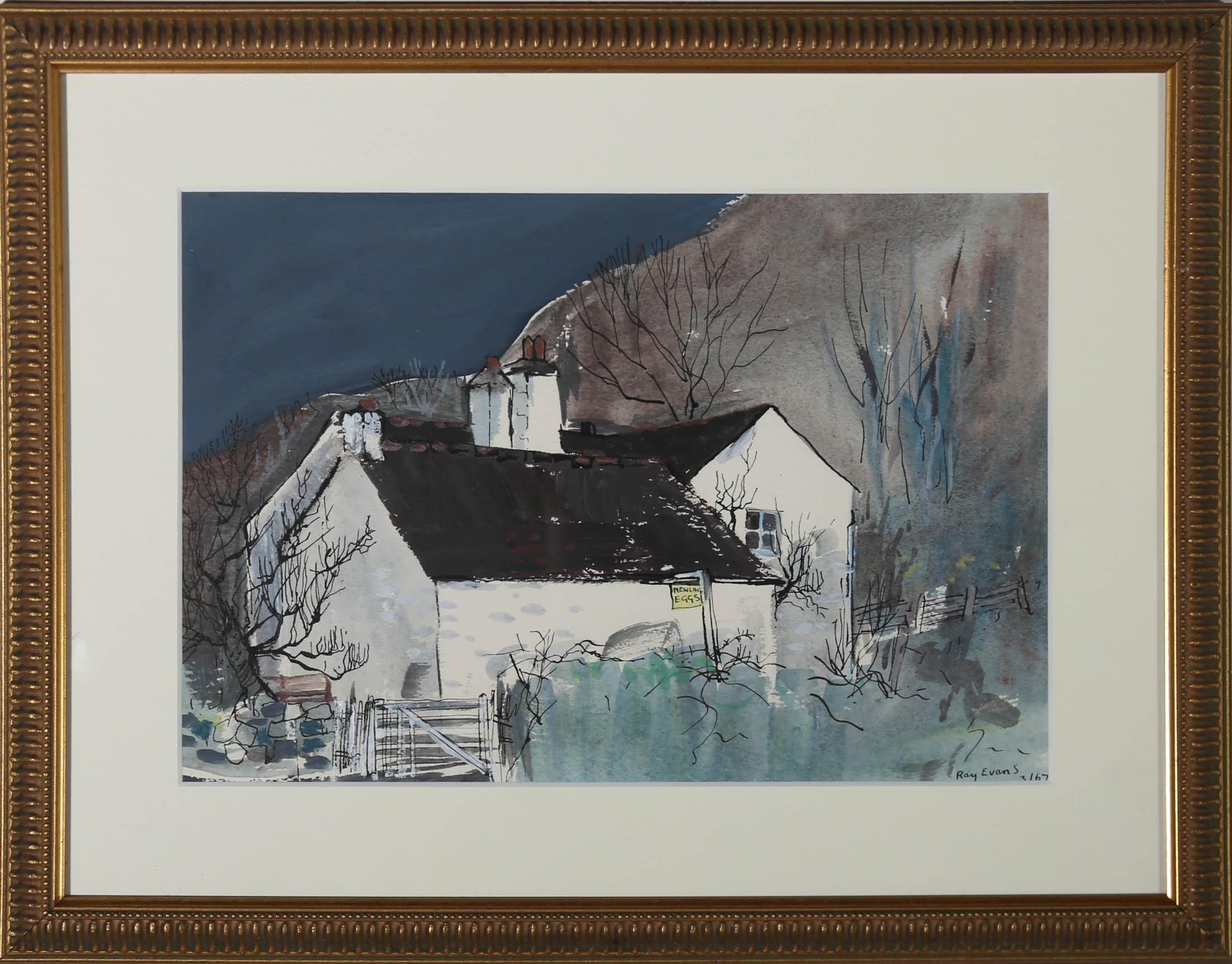 On the River Wye, this beautiful white faced cottage looks at home in the welsh winter landscape. Signed and dated to the lower right. The seasonal scene has been well presented in attractive gilt-effect frame with ribbed edge and bead course