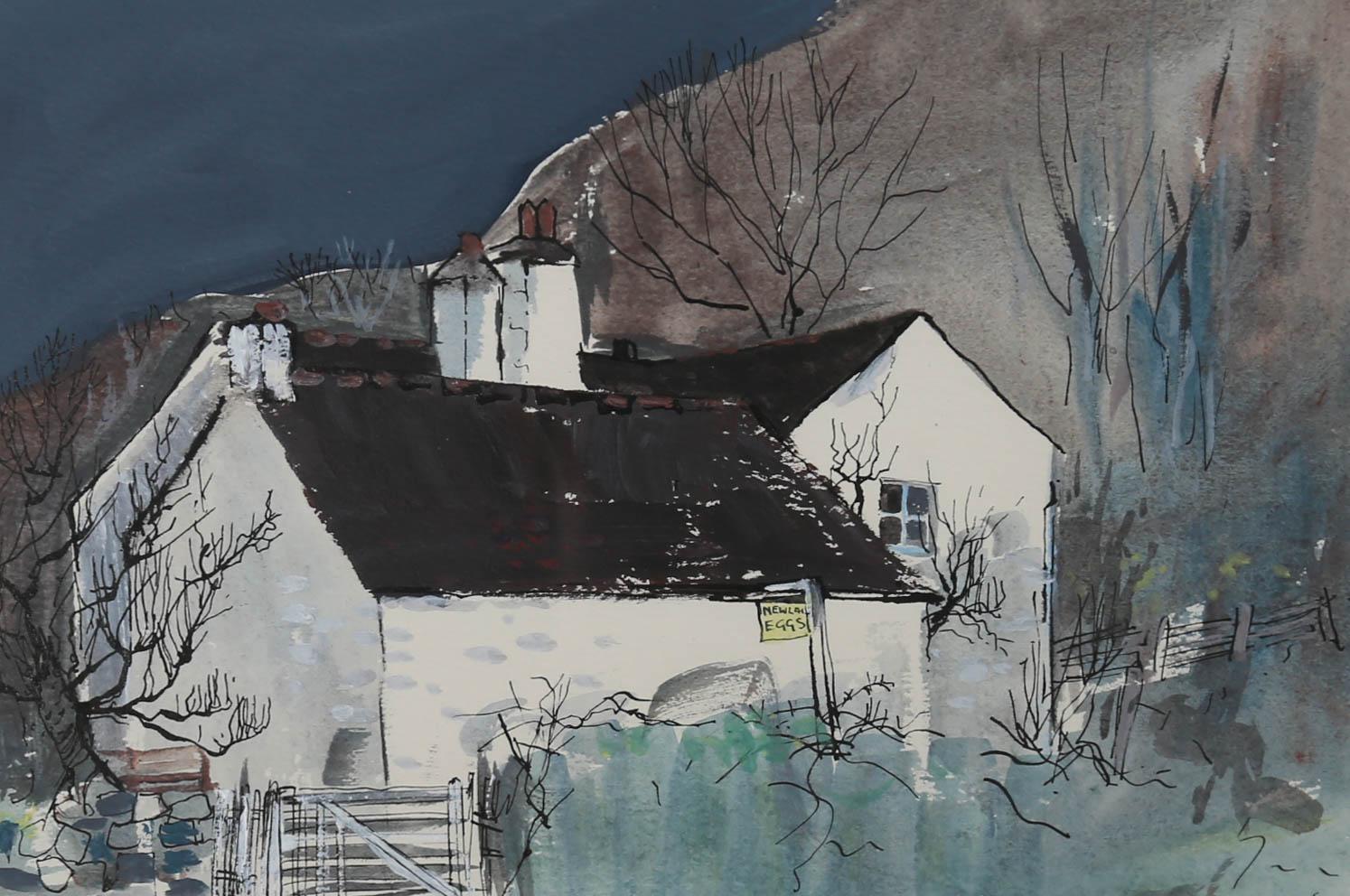 Ray Evans (1920–2008) - Framed Watercolour, Cottage at Llangurig 1