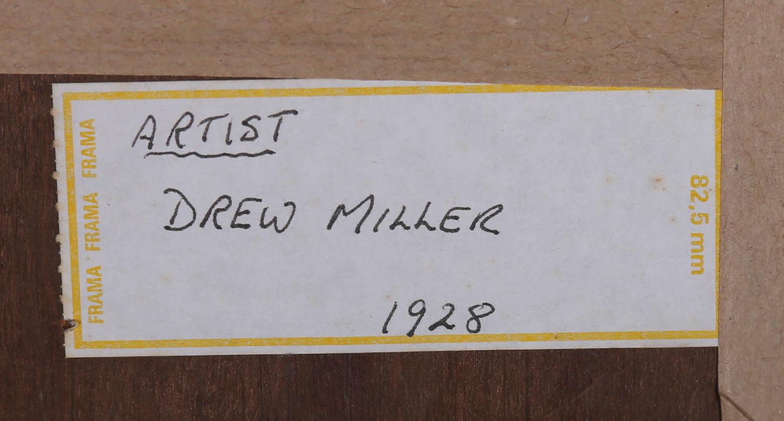 Drew Miller - Gerahmt 1928 Gouache, Stillleben einer Kerze im Angebot 4