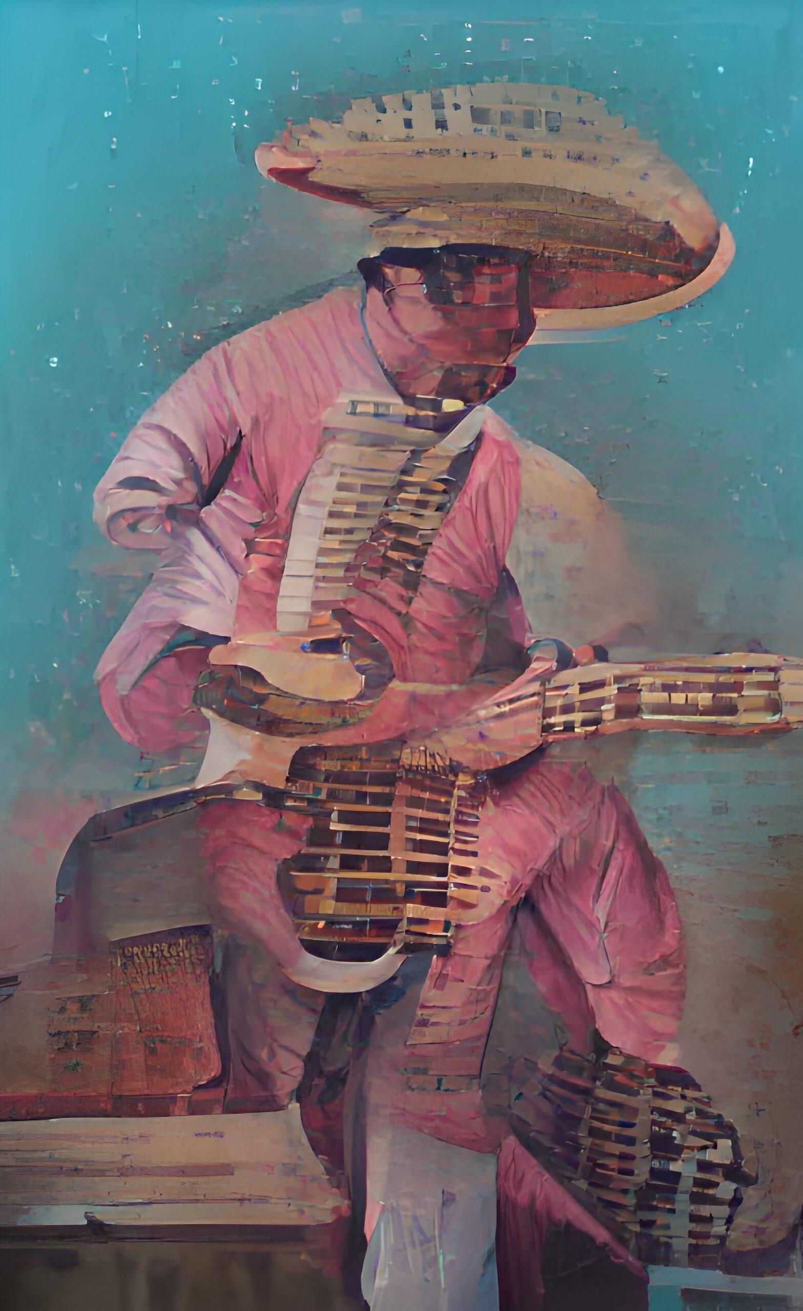 Guitarron - Art by Mateo Vegas