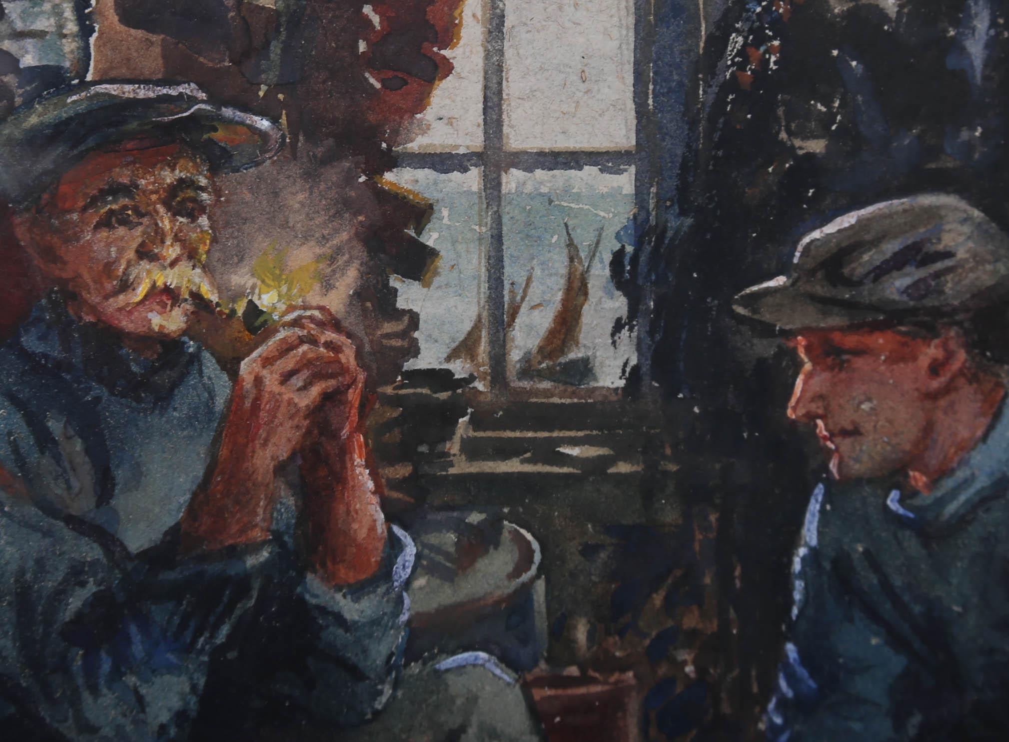 Joseph W. Topham Vinall (1873-1953) ARCA, FRSA - Watercolour, After The Catch For Sale 4